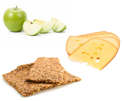 Apple + Cheese + Flaxseed Crackers