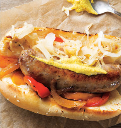 Beer-Brats with Sauerkraut