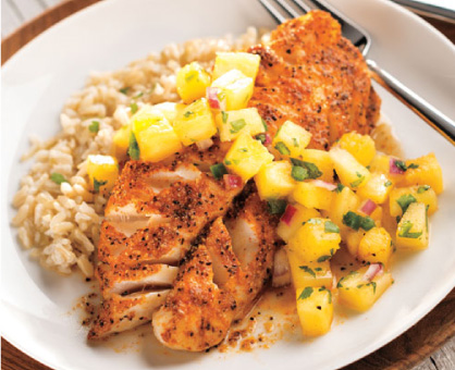 Grilled Fish with Pineapple-Jalapeño Salsa