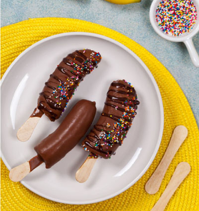 Chocolate Banana Pops