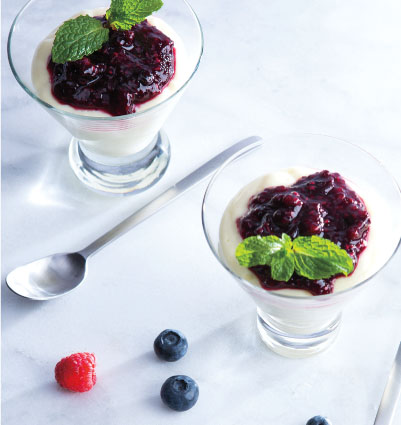 Homemade Vanilla Pudding with Berries
